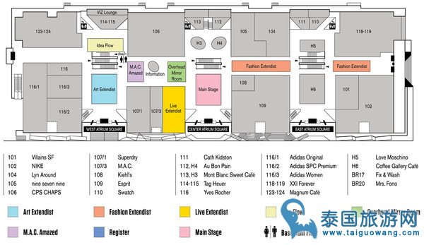 Siam Center暹罗中心地图