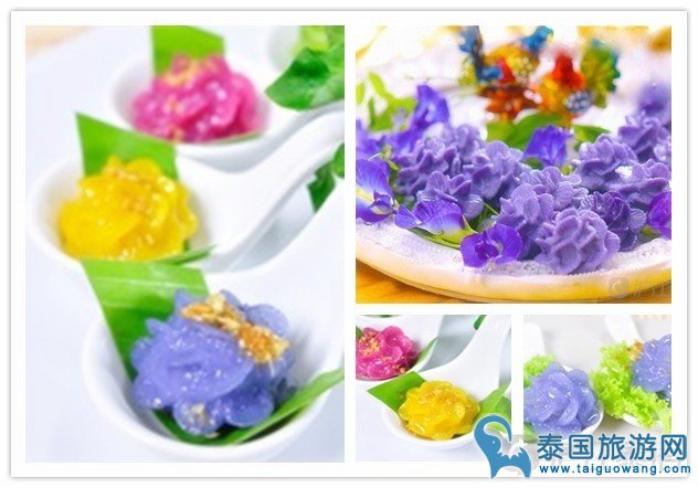 当下很难得的泰国紫花传统甜品小吃