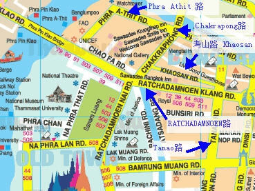 曼谷考山路交通:考山路到主要景点和车站的交通攻略
