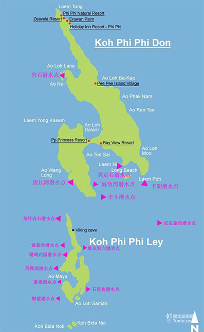 皮皮岛地图：皮皮岛旅游地图/美食地图