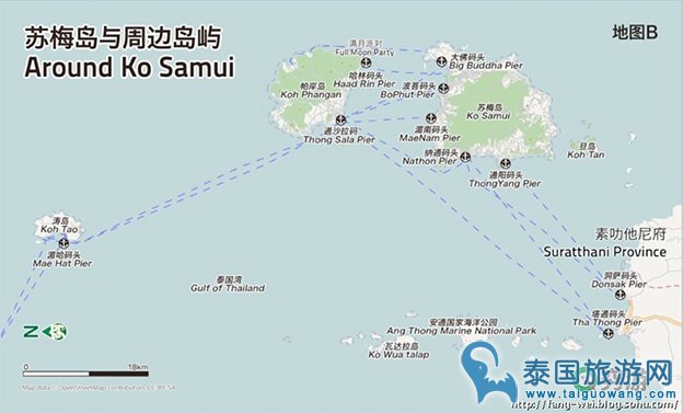 帕岸岛地图：帕岸岛地图高清地图