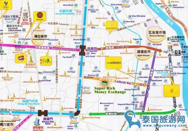 Super Rich Money Exchange(Chiang Mai)清迈换泰铢MAP