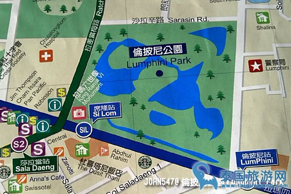 泰国曼谷 伦披尼公园Lumphini Park MAP