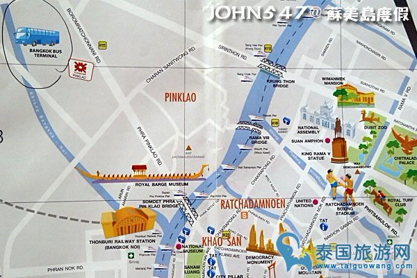 泰国曼谷到苏美岛自由行-曼谷南巴士站地图map