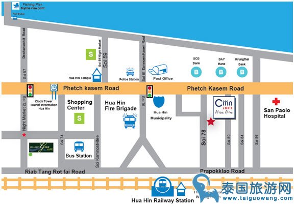 华欣火车站 周边map