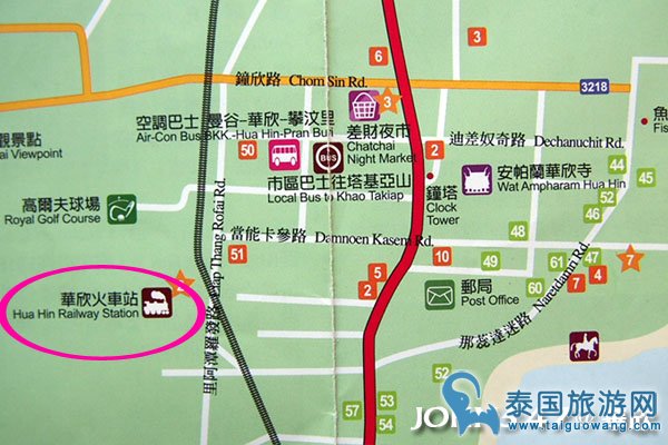 泰国华欣自由行 华欣观光地图、Hua Hin MAP2