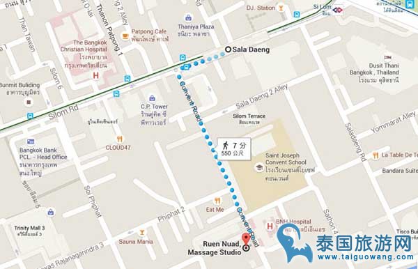 捷运站Sala Daeng附近特色泰屋按摩店Ruen-Nuad Massage Studiobts