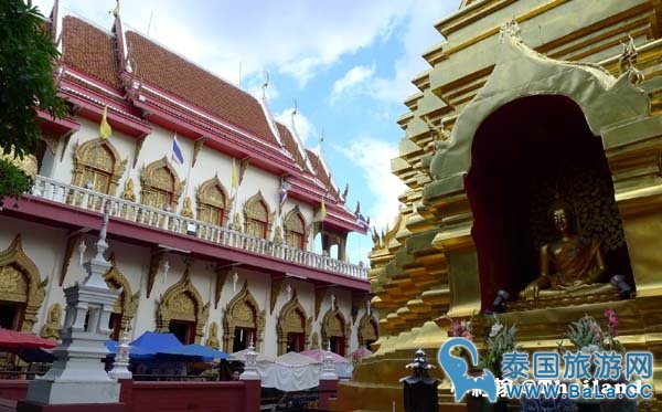清迈最有意思的寺庙:Wat Phan On攀安寺 开在集市旁的寺庙