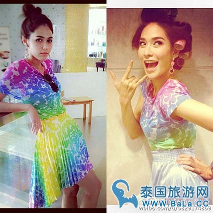 泰国女星撞衫,颜好气质佳 越撞越美丽