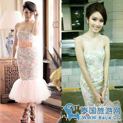 泰国女星撞衫,颜好气质佳 越撞越美丽