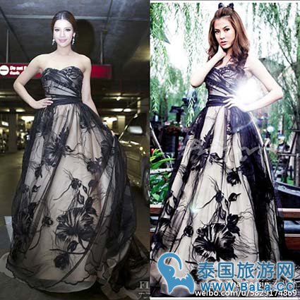 泰国女星撞衫,颜好气质佳 越撞越美丽