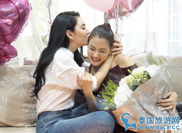 小水24岁生日宴Mai熊抱献吻 成泰国最铁闺蜜组
