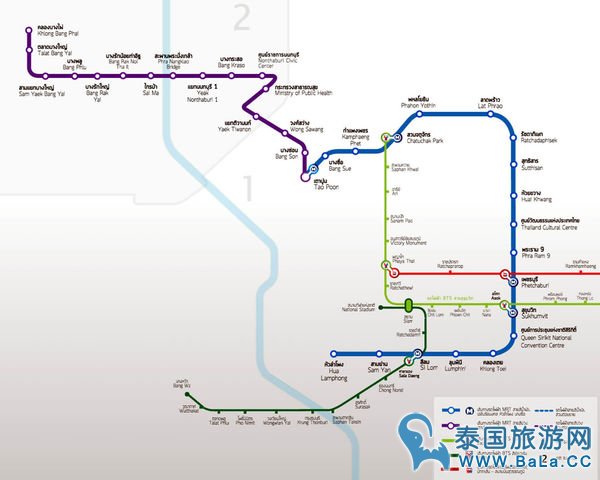 曼谷紫色捷运线2016最新搭乘攻略