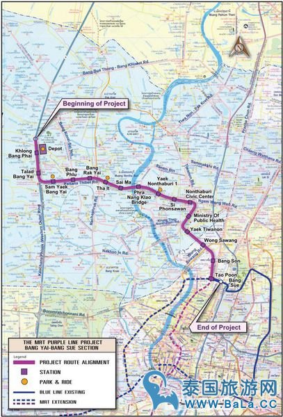 曼谷紫色捷运线2016最新搭乘攻略