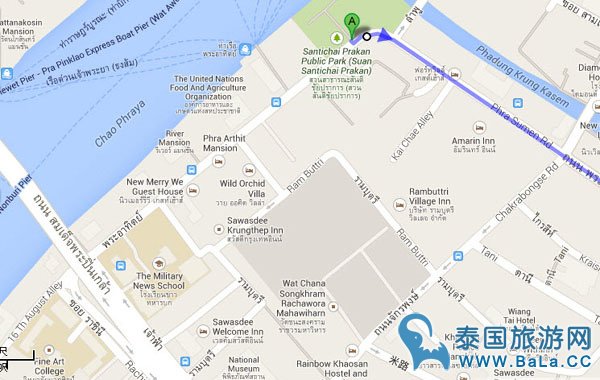 山提柴帕堪公园(Santichai Prakan Public Park)map