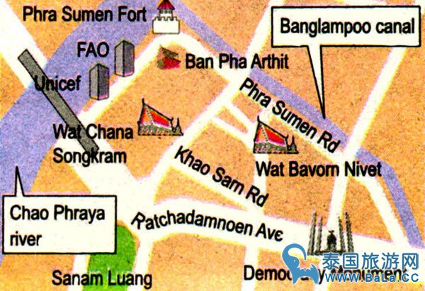 帕苏梅砲台Phrasumen Fort map