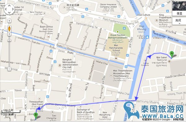 金山寺Wat Saket-苏泰寺Wat Suthat map(S)
