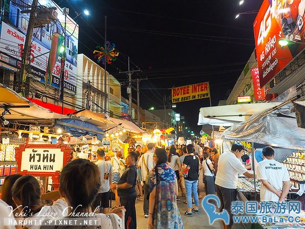 华欣夜市Chatchai Night Market每天都开的美食购物一条街