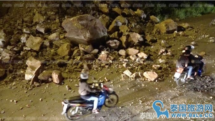 苏梅岛著名景点坍塌将车道堵住 游客注意安全