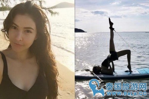 泰国混血女星施莉达海面桨板上秀高难度瑜伽 这身材没谁了