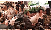 泰国女星Pat Napapa大婚 母亲坐轮椅参加，场面温馨