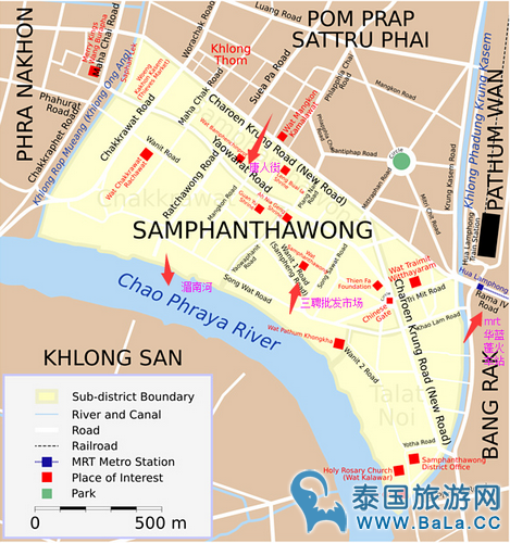 曼谷唐人街地图