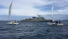 普吉171艘帆船阅兵仪式向泰国国王致敬