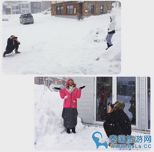 Nadech与家人日本北海度假 大雪也掩盖不了你的逗逼