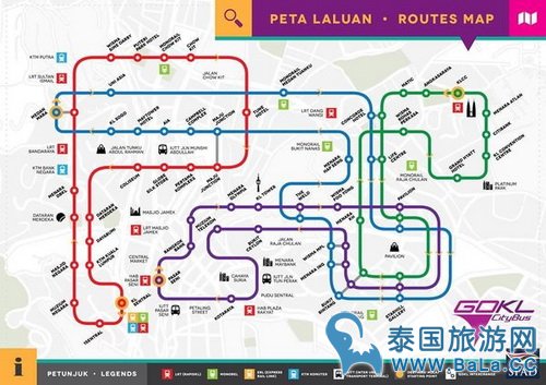 吉隆坡免费观光巴士怎幺坐？附路线图