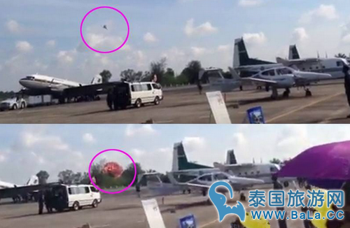 泰国儿童节合艾飞机队飞行表演突然坠毁 2名飞行死亡