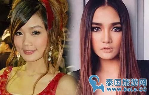 泰国8个女歌星整容前后对比照 个个都是蛇精脸