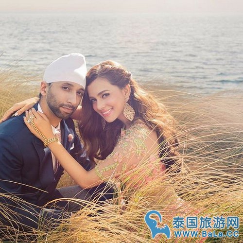 泰国7台混血女星Yol Pranvarin海边拍婚纱照 即将举办婚礼