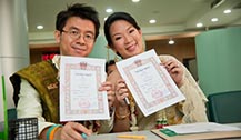 泰国情人节登记结婚减少了823对 同时有80对夫妻离婚