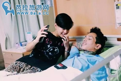 泰星Saiban男友Bei摔倒住院 Saiban一直守护不离身