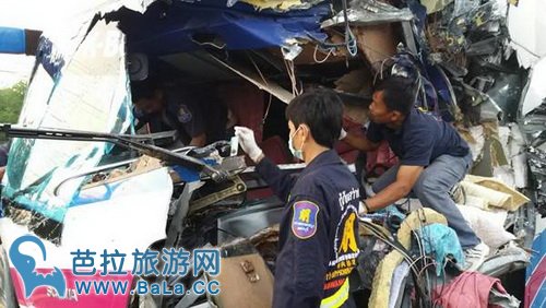 陶公府到曼谷旅游大巴追尾造成1死5伤
