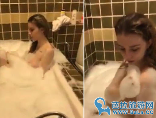 泰国混血性感嫩模Jessie Vard直播洗澡遭网友炮轰