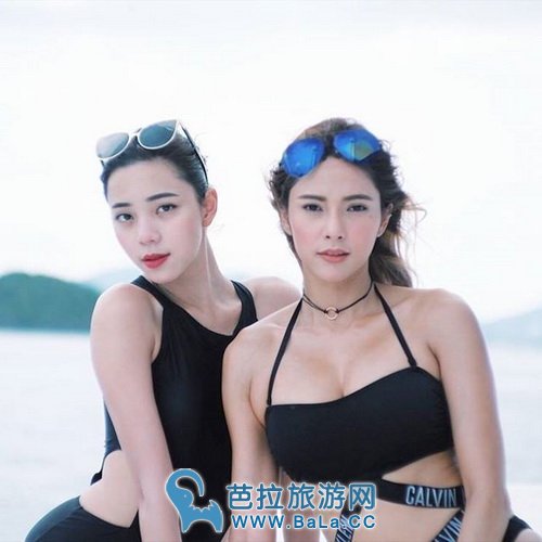 泰星Aum与妹妹Newclear同家人海边度假 姐妹身材性感各有千秋