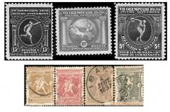 世界上最早的奥运会邮票，一套共12枚极具价值