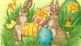 复活节兔子为什么恐怖：兔子蛋涂上血的颜色代表充满生机